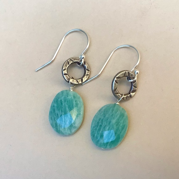 Amazonite Au Naturale Earrings Sundance Catalog - Picture 5 of 5